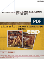 Juízes 19 e 21 - o Caos Religioso de Israel