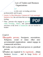 Chapter Six-Law of Traders and Business Organizations: Who Are Sole Traders?