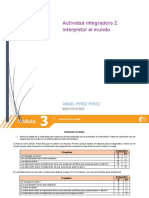 Actividad Integradora 2. Interpretar El Mundo: Angel Perez Perez