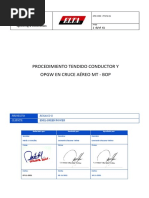 Procedimiento Tendido Conductor y OPGW en Cruce Aéreo MT - BOP