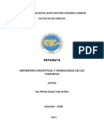 TALLER DE TESIS I TEMA 11 y 12 DEFINICION CONCEPTUAL Y OPERACIONAL DE VARIABLES PDF