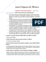 Origenes de México - Cuestionario No 6, 7, 8