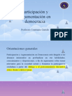 Participación y Argumentación en Democracia