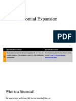 Binomial Expansion