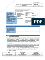 Gestion Tecnologica Global - Microcurriculo 2020