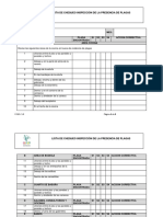 F-182 Lista de Chequeo Inspección de La Presencia de Plagas