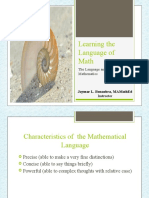 Chapter 2. Learning The Language of Math