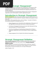 Strategic Management Notes 1-1