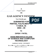 Gas Agency Management System Project Report