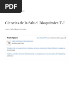 Ciencias de La Salud. Bioquímica T-I: Juan Carlos Ramos Cortez