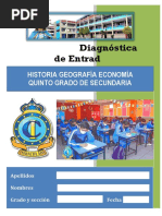 Prueba Ecr Diagnostica Hge 5to Secundaria PDF