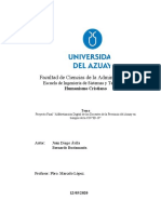 Proyecto Final "Alfabetización Digital de Los Docentes de La Provincia Del Azuay en Tiempos de La COVID-19"