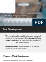 MODULE 8: Test Development: PSY 112: Psychological Assessment