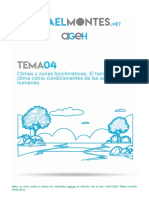 Tema 04. Climas y Zonas Bioclimaticas. El Tiempo y El Clima Como Condicionantes de Las Actividades Humanas PDF