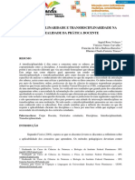 Interdisciplinaridade E Transdisciplinaridade Na Realidade Da Prática Docente