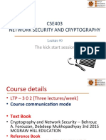 CSE403 Network Security and Cryptography: The Kick Start Session