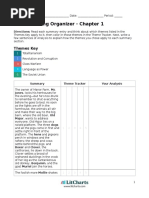 Close Reading Organizer - Chapter 1: Themes Key