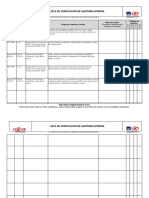 Lista de Verificación de Auditoria Interna 20 de Marzo