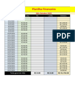 Planilha Financeira Outubro