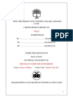 Microproject Report Format