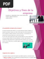 Objetivos y Fines de La Empresa