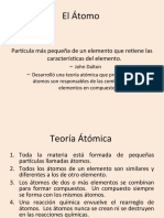 El Átomo: Partícula Más Pequeña de Un Elemento Que Retiene Las Características Del Elemento