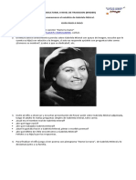 Sociocultural Ii Nivel de Traisicion (Kinder) Esta Actividad Consiste en Conmemorar El Natalicio de Gabriela Mistral. Guía Paso A Paso