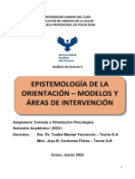 Epistemología de La Orientación - Modelos Y Áreas de Intervención