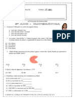 Sondagem, Revisão de Matemática 6º Ano Matemática e Geometria