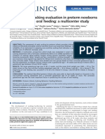 Nonnutritive Sucking Evaluation in Preterm Newborns and The Start of Oral