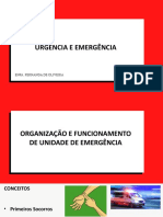 Aula 1 - Organização e Funcionamento de Unidade de Emergência