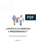 Adaptacja Dziecka W Przedszkolu