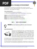 Module 6: The Basics of Psychotherapy: Unit 1: What Is Psychotherapy