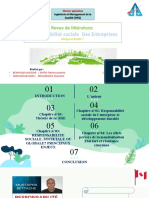 Responsabilité Sociale Des Entreprises: Revue de Littérature