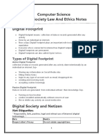 Society Law and Ethics & Cyber Law-Notes