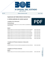 Boletín Oficial Del Estado: Suplemento Del Tablón Edictal Judicial Único A. Edictos Judiciales de Carácter General