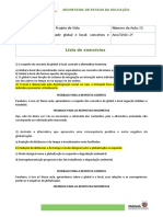 Projeto de Vida - Exercício 01 - Sociedade Global e Local - Conceitos e Contextos