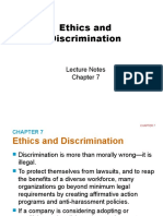 Ethics and Discrimination: Lecture Notes