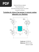 Variation de Vitesse D'un Moteur À Courant Continu Alimentée Avec Hacheur