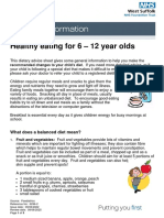 Healthy Eating For 6 - 12 Year Olds