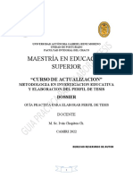 Guia Practica para Elaborar Perfil de Tesis