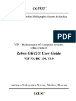 Zebra GK420t User Guide: VIF - Maintenance of Computer Systems Infrastructure