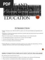 ISSUE AND PROBLEMS IN DISTANCE EDUCATION (Unit 08)