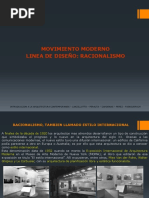 Movimiento Moderno Linea de Diseño: Racionalismo