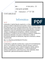 Informática: 21 Luis Antonio Choque Quispe 24/02/2023 1º "D" DE Contabilidad