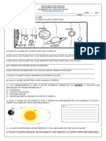 Avaliação Ciencia 1 Trim 4 e 5 Ano