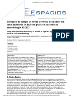 Revista ESPACIOS - Vol. 37 (Nº 38) Año 2016 SETUP SMED