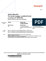 ¡Hola Claudia! Tu Total A Pagar Es $30.674,04 y Vence El 10/04/23