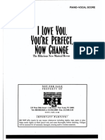 I Love You, You're Perfect, Now Change - Vocal Score