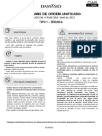 XXXV Exame de Ordem Unificado: SIMULADO DA 1 FASE OAB - Abril de 2022